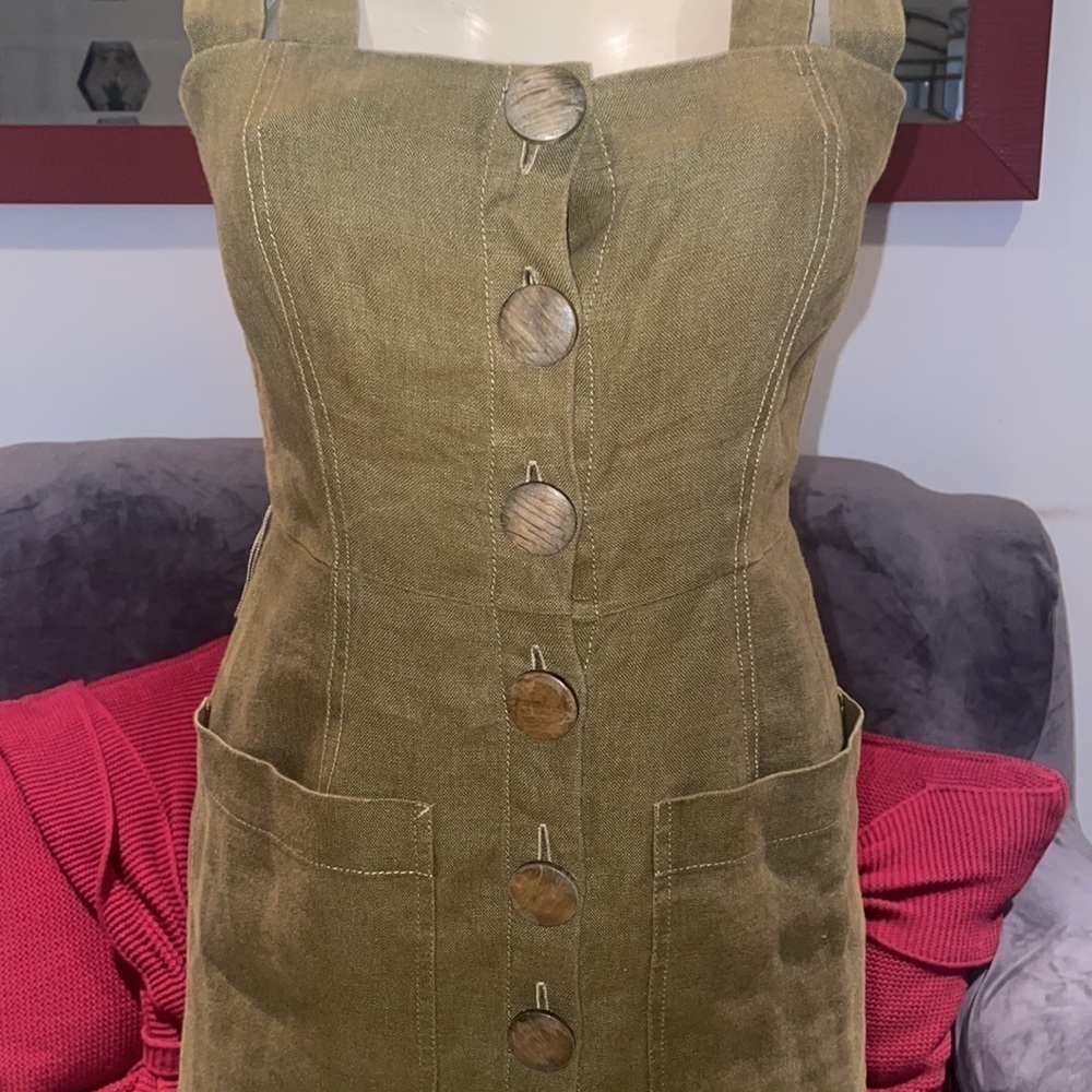 Nicholas Button Front Double Strap Sleeveless Dre… - image 8